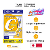 Viên uống Vitamin C DHC Nhật Bản thực phẩm chức năng tăng cường sức đề kháng, giúp sáng da mờ thâm và tăng sản sinh collagen gói 30 ngày TA-DHC-C302