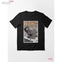 ▲□New Kong Skull Island Vintage Essential T-Shirt เสื้อยืด ดพิมพ์ลาย เสื้อยืดผ้าฝ้าย คอกลม cotton แฟชั่น sale Unisex 7NG  WVH0