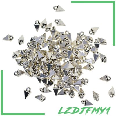 Climber 50100packs Alloy Pyramid Spike Charms Pendant DIY Necklace celet Earring