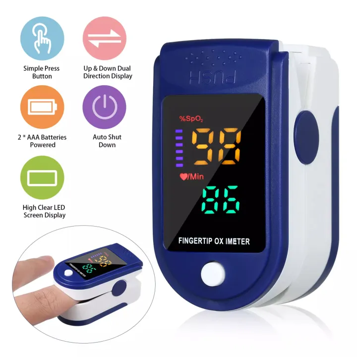 Finger Pulse Oximeter Oxymeter Fingertip Pulse Oximeter For Family And ...