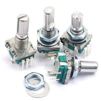 ✺▤ 5PCS/LOT 20 Position 360 Degree Rotary Encoder EC11 w Push Button 5Pin Handle Long 15/20MM With A Built In Push Button Switch