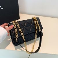 [COD] Chain underarm bag womens 2023 spring and summer new foreign style rhombic embroidery thread shoulder Messenger square