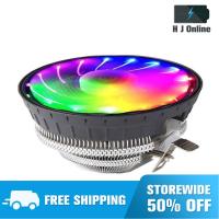 เคส PC พัดลม1800RPM เงียบ RGB ไฟ LED แล็ปท็อปหม้อน้ำ CPU พัดลมระบายความร้อนสำหรับ Intel LGA AMD 1150