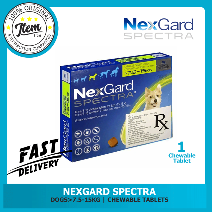 NEXGARD SPECTRA 7.5-15KG 1 CHEWABLE | Lazada PH