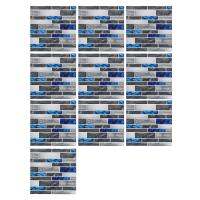 1Set 10pc Adhesive Sticker Wall And Decals Large for