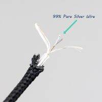 Pure 99% Silver Inside Headphone Nylon Cable For Sennheiser HD599 HD569 HD 560S HD559 hd560s LN008249