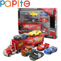 PAPITE【INสหรัฐอเมริกาStock】7ชิ้น/เซ็ตดึงกลับของเล่นรถแข่งPixar Cars 3 Lightning McQueen Jackson Storm Cruz Mater Mackลุงเหล็กรถบรรทุกรถโลหะโมเดลของเล่นเด็กรถโลหะผสมชุด