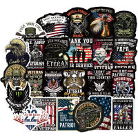 50 PCS Pack US Special Forces American Veteran Sticker Cool For On Motorcycle Skateboard Hydro Laptop Suitcase Waterproof