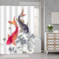 Jellyfish Shower Curtain Polyester Waterproof Curtains Bathroom Chinese style koi Bath Screens rideau d