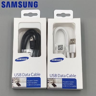 ชาร์จไฟรวดเร็ว SAMSUNG Micro USB/สายซิงค์ข้อมูลสายชาร์จของแท้สำหรับ Galaxy,A10s M10 S6 S7 Note 3 4 C3 C5ปลอกสายไฟ C7
