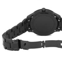 นาฬิกาข้อมือผู้หญิง MICHAEL KORS Runway Chronograph Black Dial Stainless Steel Bracelet Ladies Watch