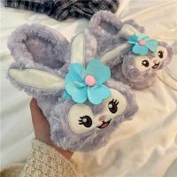 SlaLou Plush Slippers Cute Thickening Girly Heart Slippers Student Winter Cotton Slippers Closed Toe Fur Slipper Warm