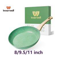 Innerwell หม้อไข่กระทะกระทะทอดไม่ติดกระทะขนาด5/11นิ้ว8/9สำหรับใช้ในบ้านเครื่องครัวหินเพื่อสุขภาพใช้ได้กับทุกประเภท