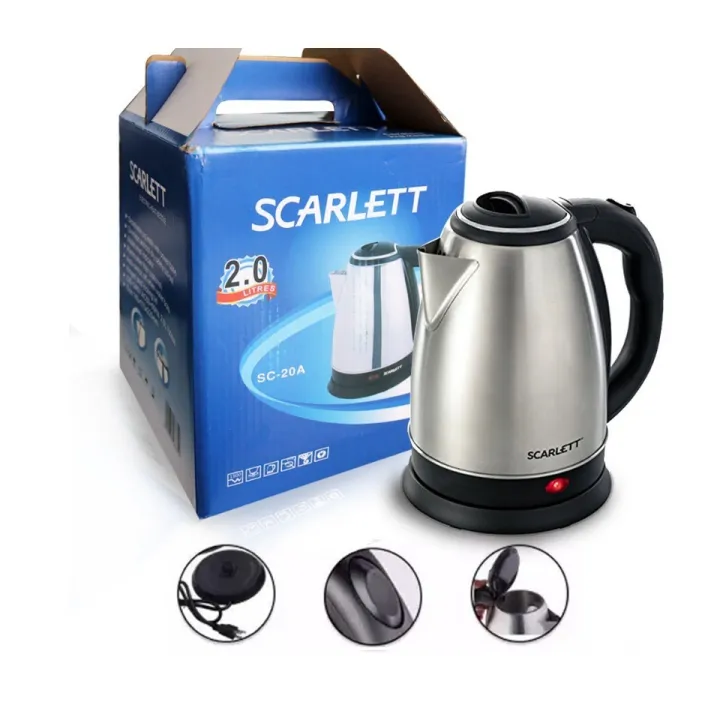 2L Scarlett Stainless Electric Kettle Water Heater Lazada PH