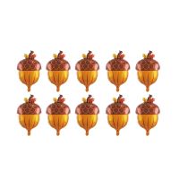 10Pcs Acorn Balloons Foil Fall Acorn Balloons for Baby Shower Birthday Fall Thanksgiving Party Decorations