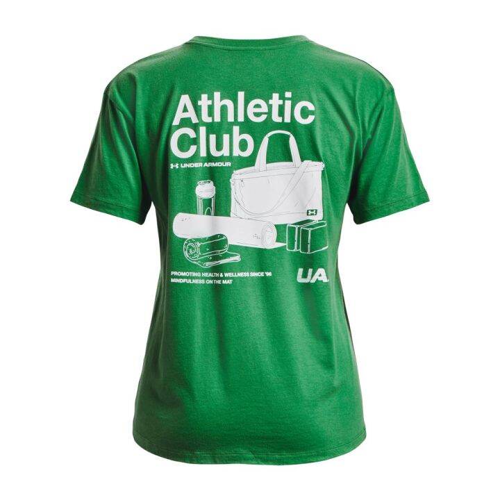 under-armour-ua-womens-vintage-athletic-club-short-sleeve-อันเดอร์-อาร์เมอร์-เสื้อแขนสั้นเทรนนิ่ง-สำหรับผู้หญิง