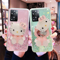 พร้อมเคสกระจกแต่งหน้าสำหรับ OPPO A57 4G 2022 / A78 5G เคสโทรศัพท์ OPPOA78 5G นิ่มแฟชั่น CoverOPPOA57ใสแวววาว