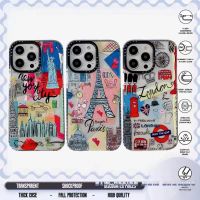 Fashion Art City Travel CASETiFY Phone Case compatible for iPhone 14 13 12 11 Pro Max X XS MAX XR Case Transparent Shockproof Protective TPU Soft Cover