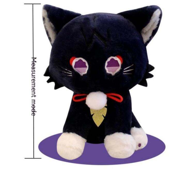 เกม-genshin-ผลกระทบของเล่นตุ๊กตา-scaramouche-แมว-plushie-ตุ๊กตารุ่นเก็บสีม่วงแมวนุ่มยัดไส้สัตว์เด็กของขวัญวันเกิด