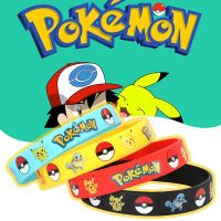 Pokemon Pikachu New Anime Kids Silicone Bracelet Figures Pocket Elf Print Wristband Party Favors Jewelry Child Toy Birthday Gift