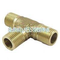 2PCS Brass Air Fuel Water Pipe T Type Equal Male Tee Adapter Connector 9/25 quot; Thread