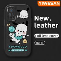 YIWESAN เคสสำหรับ Xiaomi Redmi โน๊ต11 Pro Note 11 SE Note 10T Note 11E Pro 5G กระแสแฟชั่นกระต่ายน่ารักพร้อมลวดลายลูกไก่เคสหนัง Lensa Kontak เคสป้องกันแบบบางสำหรับกล้องเคสกันกระแทก