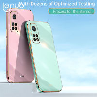 Lenuo เคสซิลิโคนนิ่มสำหรับ Xiaomi Mi 10T 5G / Mi 10T Pro 5G / 10T Lite / Mi 10S/Mi 10 9T 8,กรอบสี่เหลี่ยมหรูหรา6D เคสโทรศัพท์เงางาม