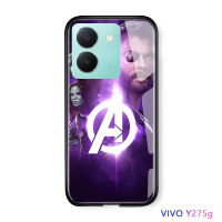 เคสโทรศัพท์พร้อมสำหรับ Vivo Y27 5G A78 OPPO 4G เคสโทรศัพท์มหัศจรรย์สำหรับเด็กชายซูเปอร์ฮีโร่สำหรับชาย Ironman Thor ภาพยนต์อเมริกากัปตันนักแสดงเคสกระจกนิรภัยมันวาว