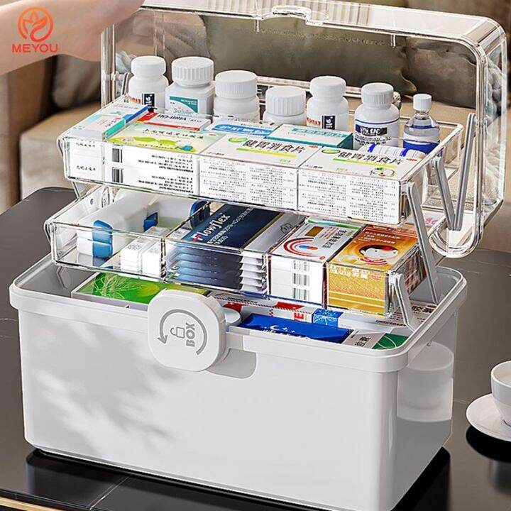 MEYOU Medical Storage box Multi Purpose Family First Aid Kit Medicine Box Medical Storage