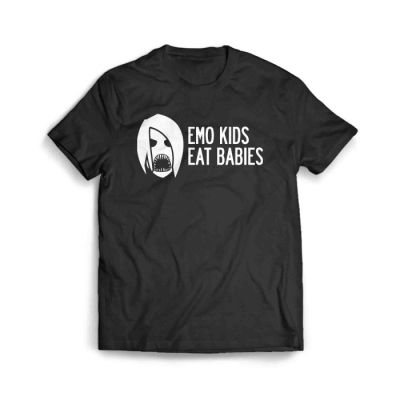 เสื้อผ้าผชเสื้อยืด พิมพ์ลาย Emo Eat Babies สําหรับเด็กS-5XL  M739