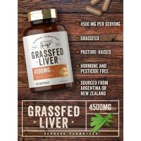 Carlyle - Grass Fed Beef Liver 4500 mg Capsules | Pasture Raised | 250 Count