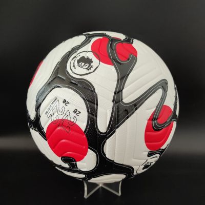 21-22 High Quality PremierLeague Size 5 Football Ball Material PU Granule Slip-resistant Seamless EPL Football Professional Comition Training Durable Soccer Ball Black Red Free Pump