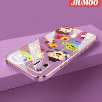 JIUMOO เคสสำหรับ Realme C11เคส2020ลายการ์ตูนทอยสตอรี่ใหม่พื้นผิวขอบตารางชุบเคสซิลิกาเจลแบบนิ่มกันกระแทกเคสมือถือรวมทุกฝาครอบป้องกันเลนส์กล้องถ่ายรูป