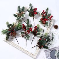 【YF】▨▦∈  20cm Decoration Artificial Needles Bouquet Fake New Year 2023 Navidad Ornaments Gifts