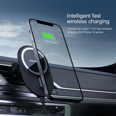 NILLKIN 10W QI Car Fast Wireless Magnetic Charging Pad For iPhone 12 Mini 12 Pro Max Adjustable Car Wireless Charger