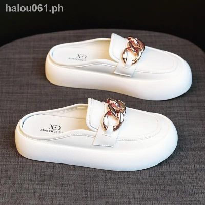 ✤☁┅ Hot sale✎Special offer clearance half slippers women wear new Baotou small white lazy shoes summer sandals and slippers
