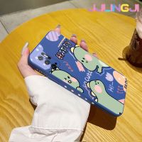 Jlingji เคสสำหรับ Xiaomi POCO M3 Pro 4G 5G Redmi Note 10 5G Note 10T Note 11 SE 5G เคสการ์ตูนไดโนเสาร์น่ารักนิ่มเคสมือถือบางลายขอบสี่เหลี่ยมเคสซิลิโคนนิ่มกันกระแทกเคสป้องกัน