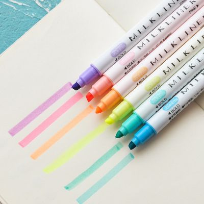 12pcsset 12 color double-head high pen account diary decoration pas color mark marker pen
