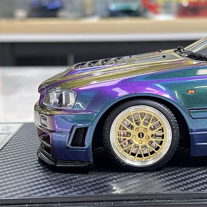 จุด-ivy-1-18-nissan-stagea-r34สเตชั่นแวกอนโมเดลรถเรซิน