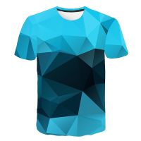 Summer 3D Print Men T-shirt with Geometric graphic t shirts Casual Interesting Creative Pattern short sleeve t-shirts Tops