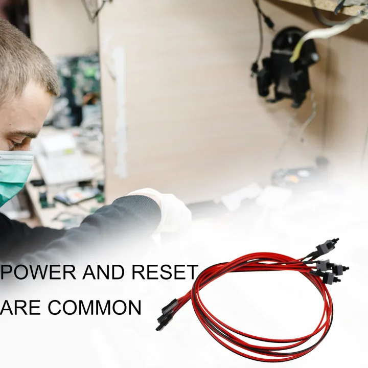 henggu Universal Power Line Motherboard Reset On/Off Button Replacement ...