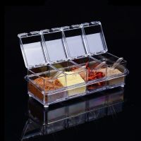 【CW】 Caja organizadora de cocina tarro transparente para condimentos especias azúcar sal accesorios de cocina botella de especias 1 Juego