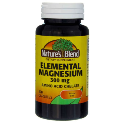 Natures Blend Elemental Magnesium Amino Acid Chelate 300 mg. 100 Capsules