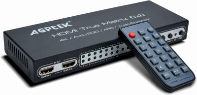 MYPIN 4K 30HZ 6X2 HDMI True Matrix SPDIF Splitter with ARC/PIP Function| HDMI Audio Extractor,2.0CH/ 5.1CH/ ADV Audio Mode| SPDIF or 3.5mm Headphone Audio Output 6 2 HDMI switch