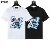 เสื้อยืดผู้ชาย PSYCHO Bunny Skull Rabbit BANO เสื้อยืดชายสไตล์คู่รักใส่สบายระบายอากาศได้ดีและสวมสบาย1SDFF