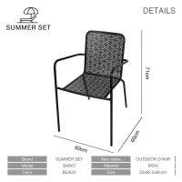 SUMMER SET เก้าอี้สนาม รุ่น BAIKO ขนาด 60x60x71 ซม. สีดำ MeSupStore