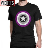 MenS Pride Shields Asexual Tshirt Asexuality Lgbt Lgbtq Ace 100 Percent Cotton Clothes Funny Winter Tshirt