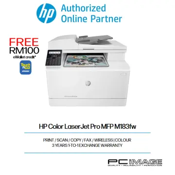 HP Color LaserJet Pro MFP M183fw Wireless Printer, Print, Copy, Scan &  Fax(7KW56A), Computers & IT Accessories