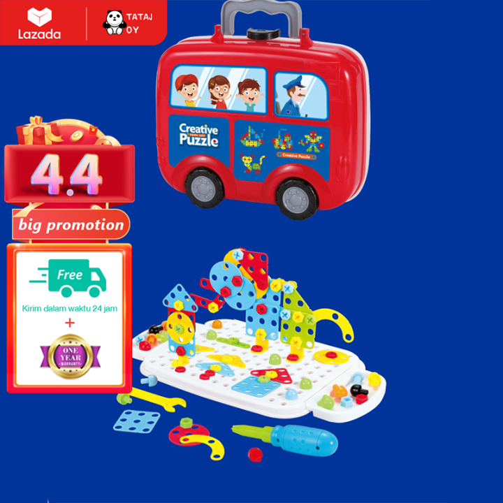 tatatoy 210PCS mainan bor mainan anak-anak bor listrik obeng anak-anak