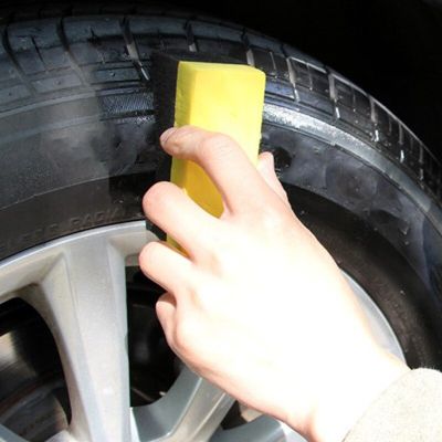 ；‘【】- 10Pcs Blue Car Cleaning Sponge Brushes Wheel Tire Car Detailing Wash Wiper Water Suction Sponges Pad Wax Polishing Tyre Wash